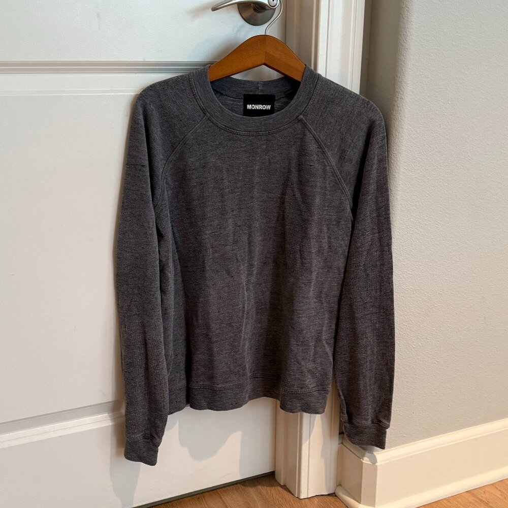 Monrow Donegal Fleece Vintage Style Crewneck Sweatshirt